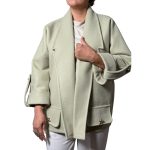 📌 مدل: کت فوتر یقه ای طرح لش دکمه 🧶 جنس: فوتر 📏 سایزبندی: 44 تا 64 (free size) سایز بزرگ