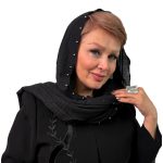 📌 مدل: مخمل نگینی 🧶 جنس: کرپ 📏 سایزبندی: 38 تا 52 🎨 رنگ‌بندی: مشکی سایز بزرگ