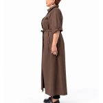نمای بغل مانتو اسپرت یقه قیفی سایز 38-48 کد 1510 (149/30490)